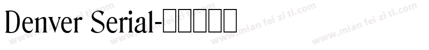 Denver Serial字体转换